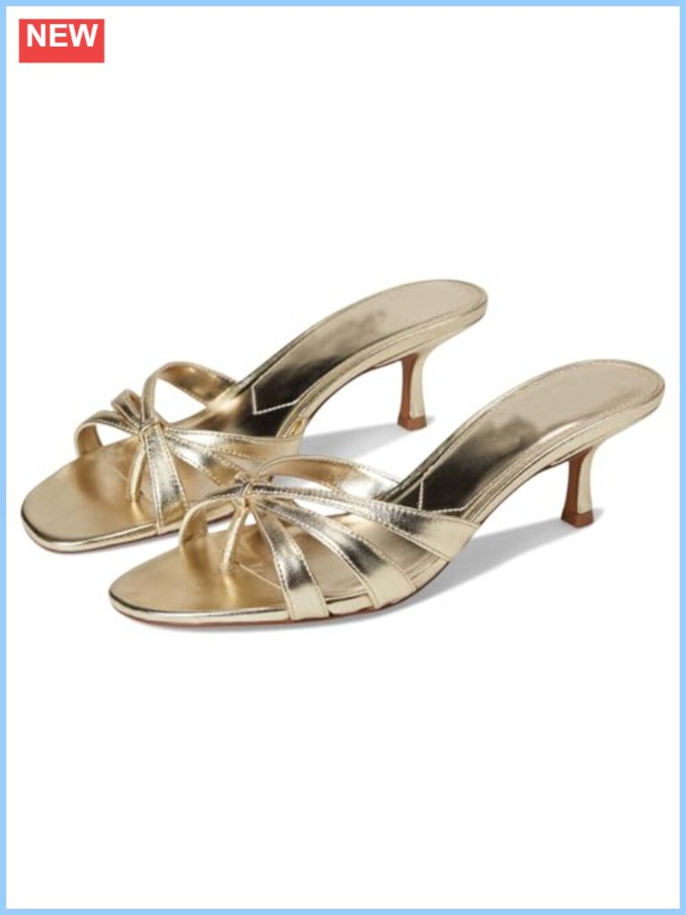 Kitten Heel Strappy Thong Sandals Open Round Toe Mule Slides